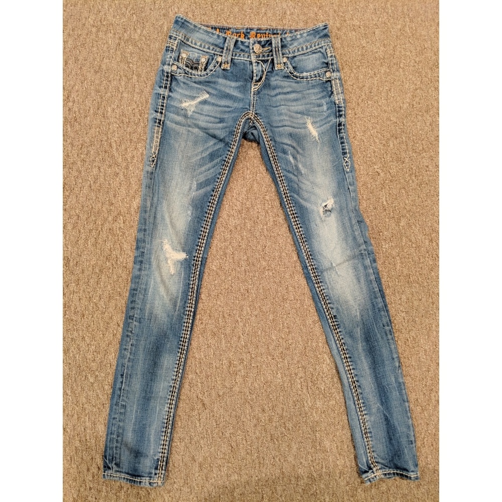 Buckle revival skinny jeans